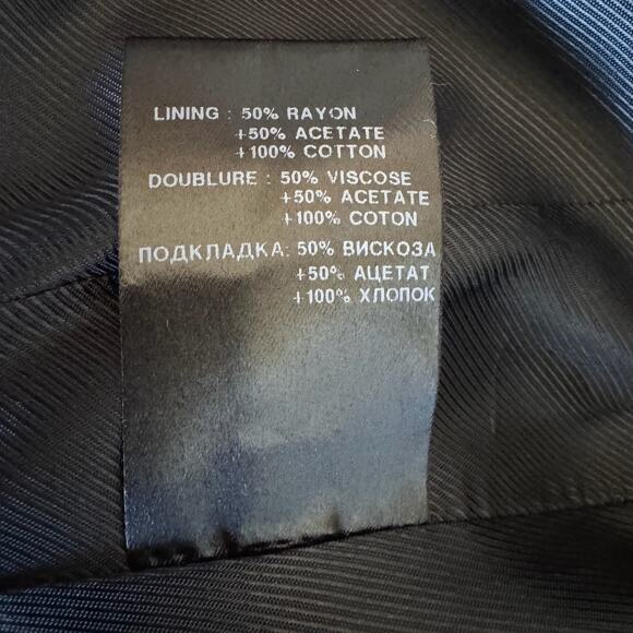 ANN DEMEULEMEESTER Asymmetric Purple Textured Wool/Silk Blend Blazer - Picture 11 of 13